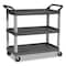 Rubbermaid Commercial Brushed Aluminum/Structural Foam, 300 lb Load Capacity, 3 Shelves, 20" W FG409100GRAY - alternate 3